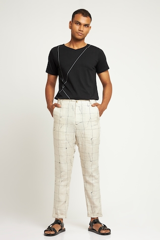 Son of A Noble Snob Toco Linen Printed Trouser