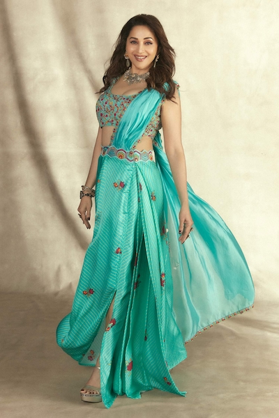 Shop Blue designer Pre Draped Sarees for Women Online