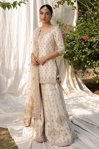 Angad Singh Embroidered Kurta Sharara Set