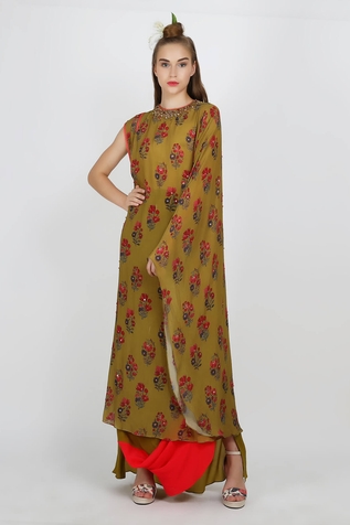 Nikasha Printed Kurta Skirt Set