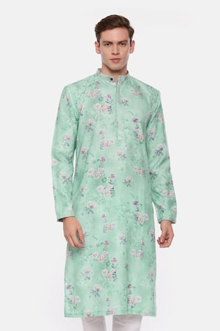 Linen Printed Kurta Set 