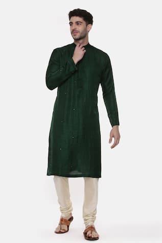 Mukaish Work Kurta Set For Kids