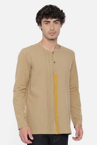 Mayank Modi - Men Pintuck Short Kurta