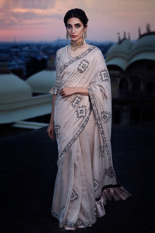 Matsya Chanderi Silk Saree with Blouse