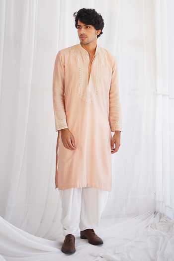 Twenty Nine Silk Chanderi Embroidered Kurta Set 