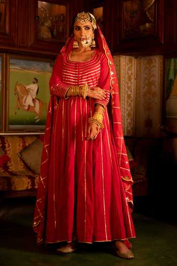Maison Shefali Gota Work Anarkali Palazzo Set 