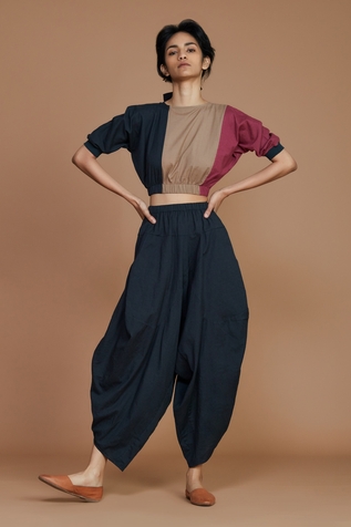 Mati Colour Block Crop Top