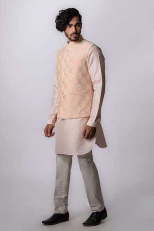 Krishna Mehta Mandala Motif Embroidered Bundi 