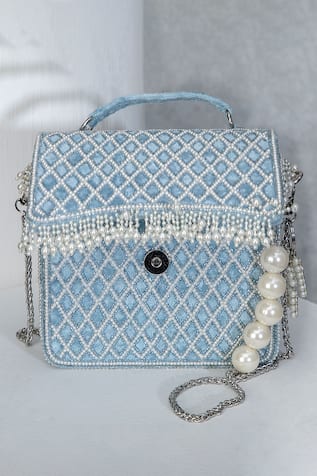 Embellished Box Clutch 