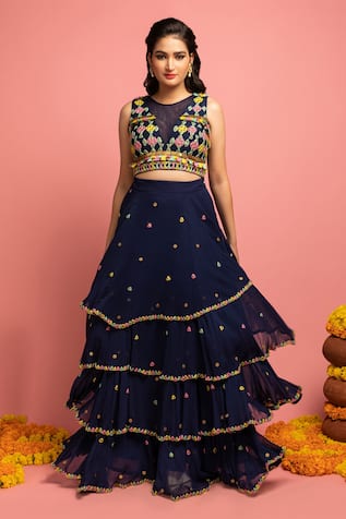 Tiered Lehenga & Choli Set 