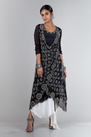 Nupur Kanoi Overlap Jacket & Draped Pant Set