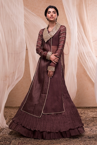 Nadima Saqib Silk Organza Embroidered Kurta Lehenga Set