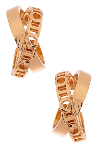 Monogram Archway Double Hoops 