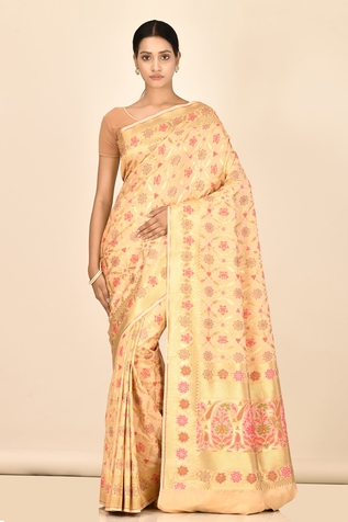 Nazaakat by Samara Singh Banarasi Silk Minedar Saree