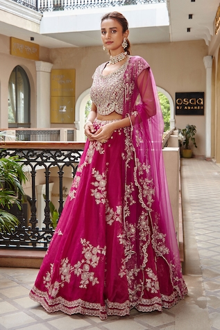 Osaa by Adarsh Floral Embroidered Lehenga Set