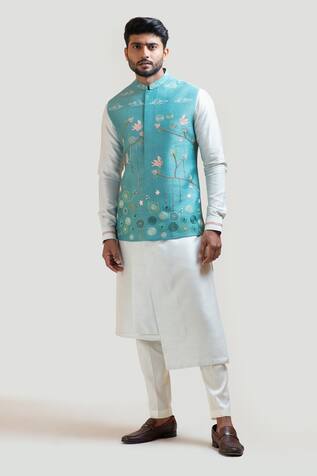 Embroidered Nehru Jacket & Kurta Set 