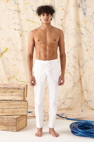 Buy Stylish White Cotton Trousers Collection At Best Prices Online