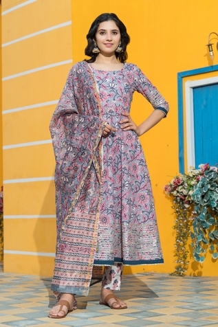 Pheeta Floral Print Anarkali Set