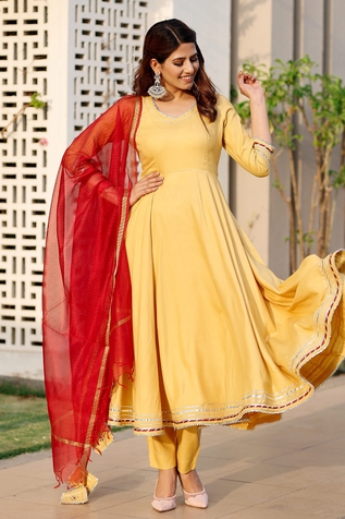 Pheeta Gota Border Anarkali Set