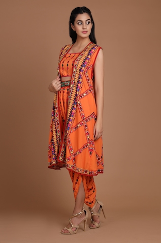 Preeti S Kapoor Embroidered Cape & Dhoti Pant Set