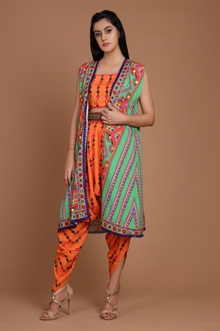 Preeti S Kapoor Embroidered Cape & Dhoti Pant Set