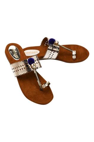 Pom Pom Kolhapuri Sandals