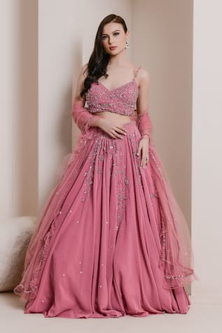 Floral Embroidered Lehenga Set 
