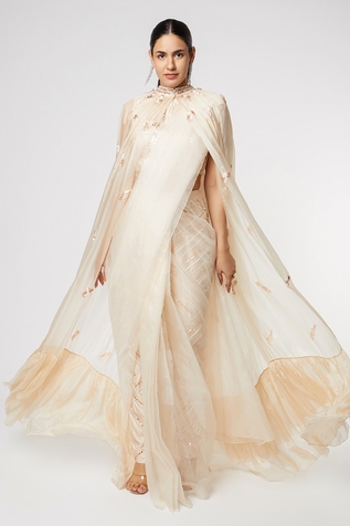 Masumi Mewawalla Pre-Draped Pant Saree Set