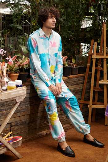 PS Men By Payal Singhal Gustav Printed Kurta Set 