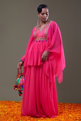 Preeti S Kapoor Gota Embroidered Top & Gharara Set