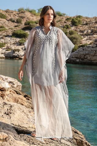 Ombre Embroidered Kaftan 