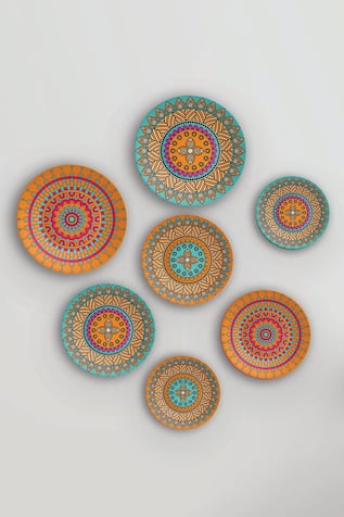 Abstract Style Decorative Wall Pates Set of 7 