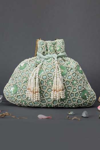 Eena Embellished Velvet Potli Bag 