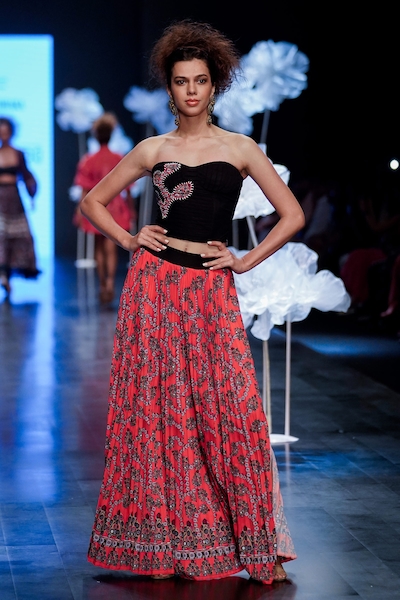Rina Dhaka Abstract Print Skirt