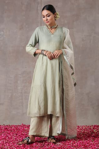 Mukaish Embroidered Kurta Set 