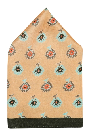 Soup by Sougat Paul Crepe Printed Pocket Square