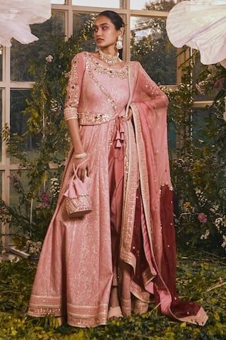 Zari Embroidered Anarkali Set 