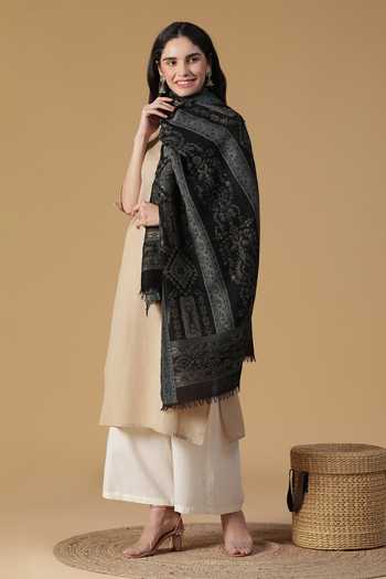 Shingora Wool Lurex Jacquard Stole 