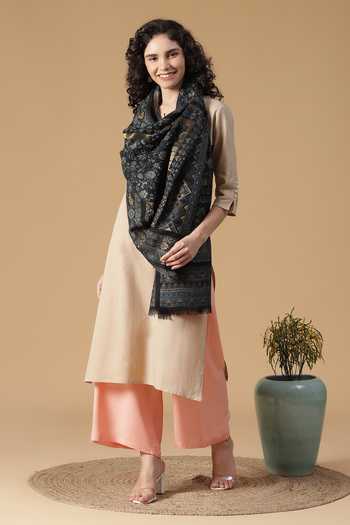 Shingora Wool Lurex Jacquard Stole 