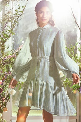 Chanderi Printed Dress 