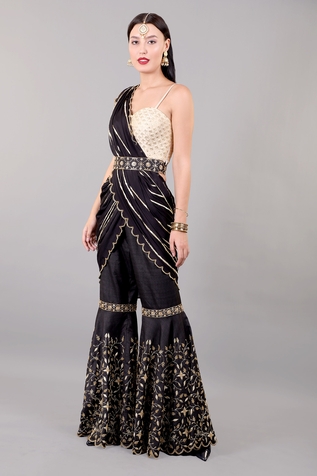 Rashika Sharma Embroidered Sharara Saree with Blouse