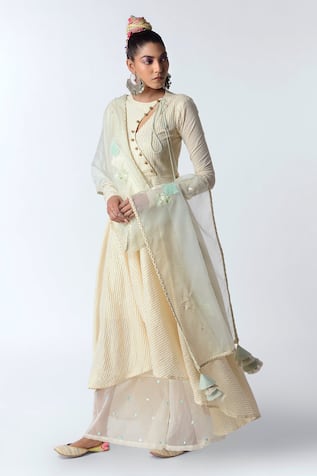 Rishi and Vibhuti Organic Cotton Anarkali Palazzo Set 