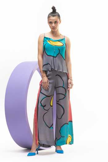 Nautanky Camy Top & Slit Pant Set 