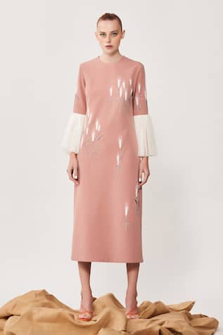Wheatgrass Embroidered Dress 
