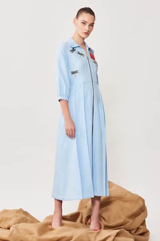Calender Back Open Dress 