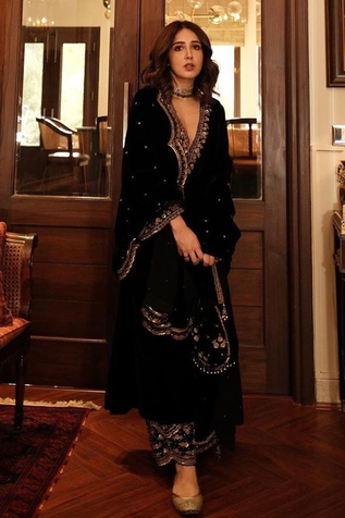 Sureena Chowdhri Fiza Embroidered Kurta Palazzo Set