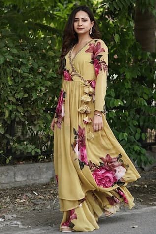 Printed Anarkali & Gharara Set 