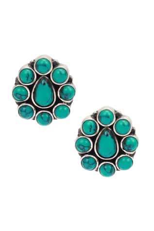 Floral Stone Studs 