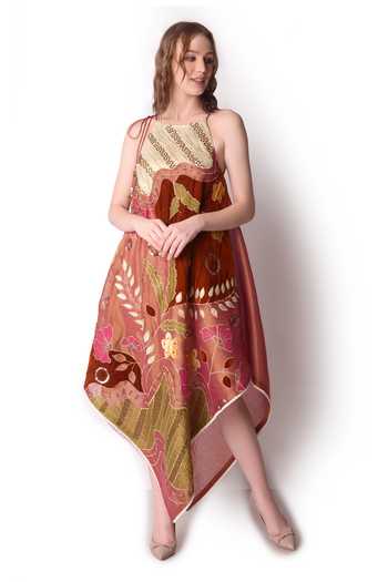 Shwetanga Leaf Embroidered Dress 