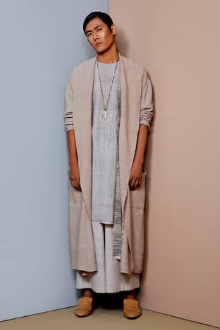 Front-Open Jacket & Organic Cotton Pant Set 